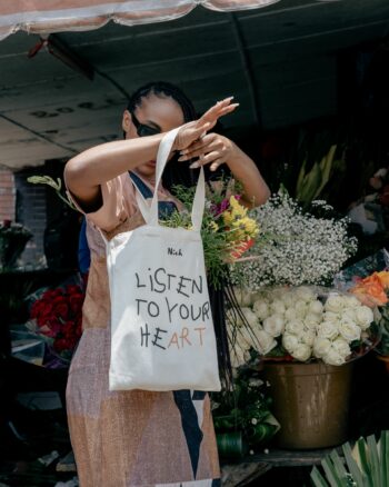LISTEN TO YOUR HEART tote bag – Image 2